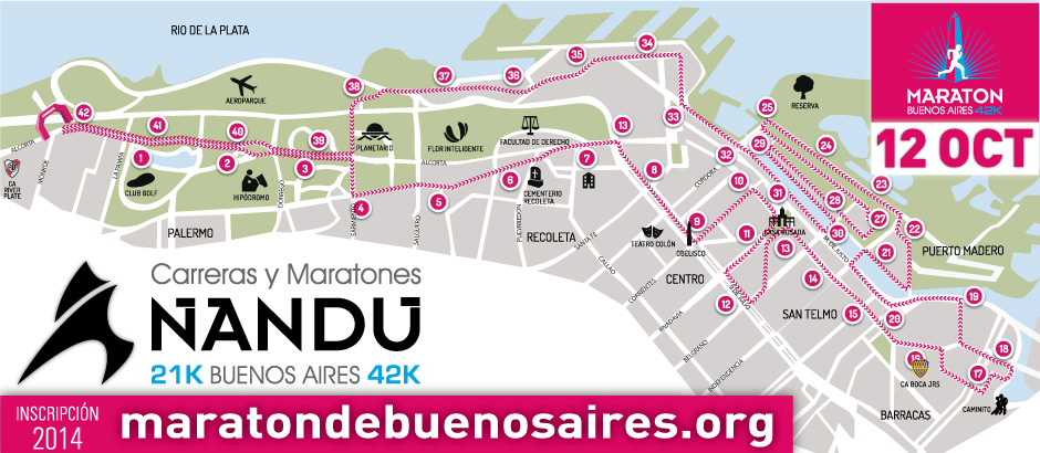 Recorrido 42k de Buenos Aires, toda la info en RunFun.net