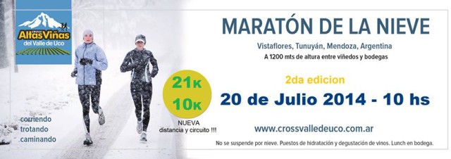 2da Edición de la Maratón de la Nieve, el 20 de Julio en Mendoza