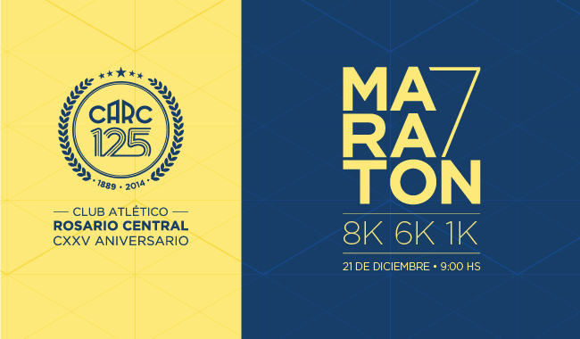 Maratón 125 Aniversario de Rosario Central, el 21 de Diciembre