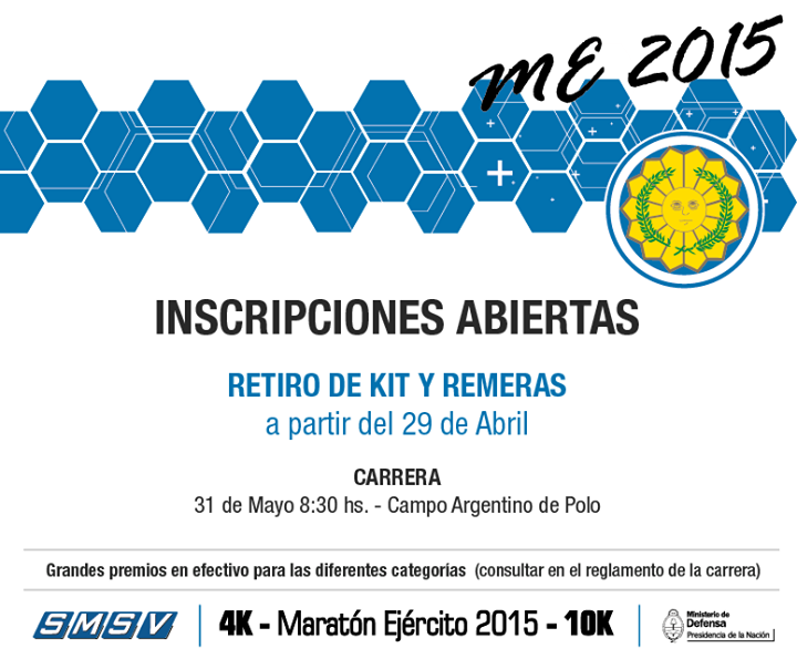Maratón Ejercito Argentino 2015, el 31 de Mayo