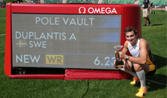 Duplantis eleva su trono nuevo récord del mundo en salto con garrocha