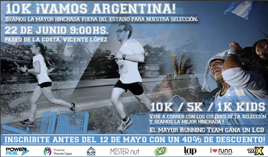 10K Vamos Argentina 22 de Junio en Vicente Lopez
