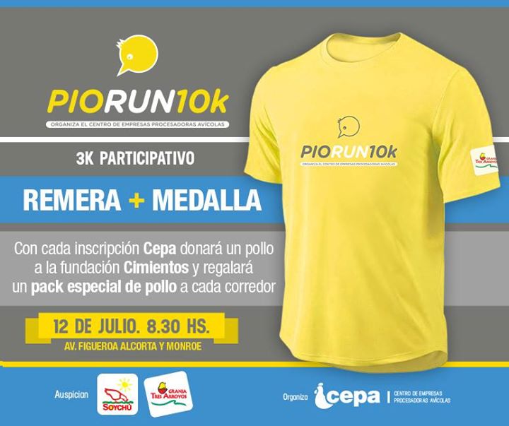 Pio Run, el 12 de Julio en Palermo
