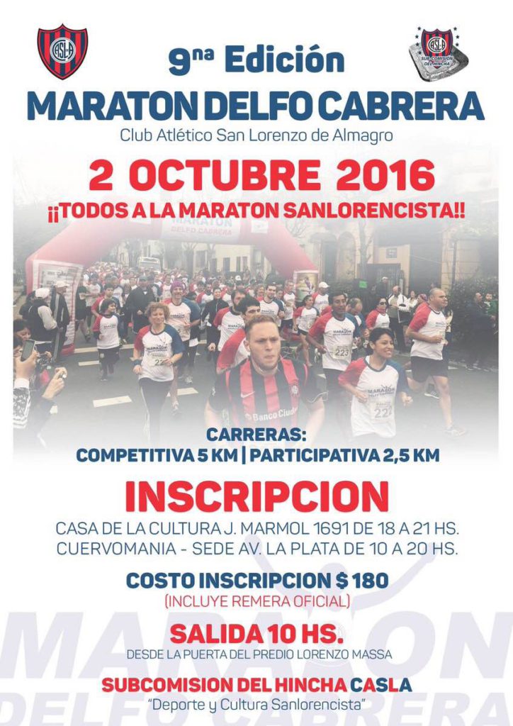 Maratón Delfo Cabrera, en San Lorenzo, el 2 de Octubre – Run Fun